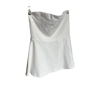 SUSANA MONACO ESSENTIAL FLARED TUBE TOP IN WHITE, SMALL